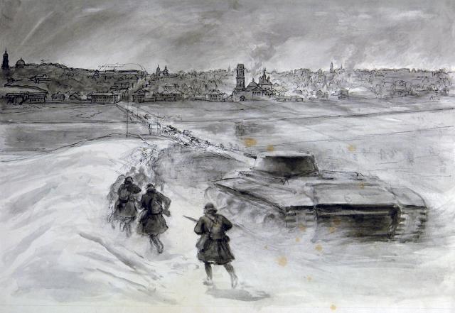 Добров М.А. Освобождение Калуги. 1942 Добров М.А. Освобождение Калуги. 1942